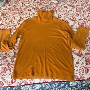 Dark orange/yellow uniqlo heat tech turtleneck